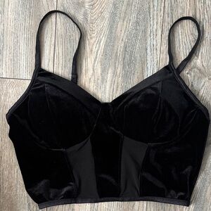 Bozzolo (L) corset Black Velvet Bralette
